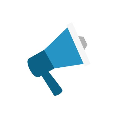 İzole edilmiş megafon ikon vektör tasarımı