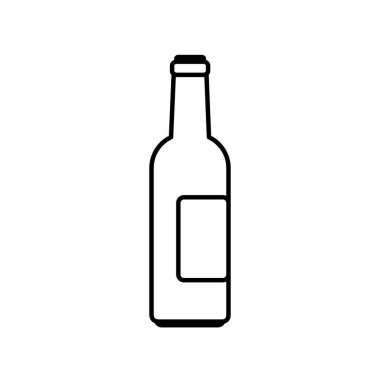 İzole bira şişesi vektör tasarımı