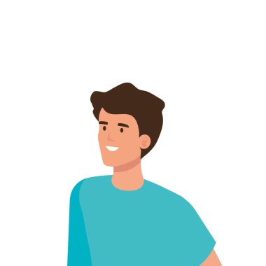 Genç adam avatar karakter simgesi