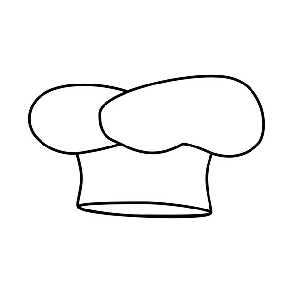 Chapéu chef ícone estilo linha acessório — Vetor de Stock