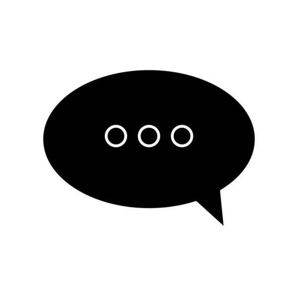 Sziluett beszéd buborék szimbólum elszigetelt ikon — Stock Vector