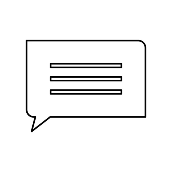 Speech bubble line style icon — ストックベクタ