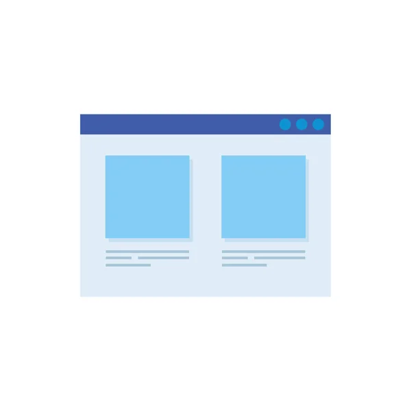 웹 페이지 템플릿 고립 아이콘 — 스톡 벡터