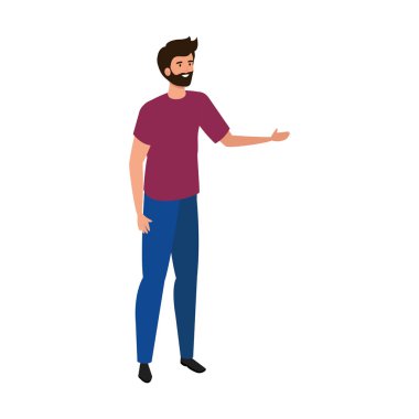 Genç adam avatar karakter simgesi