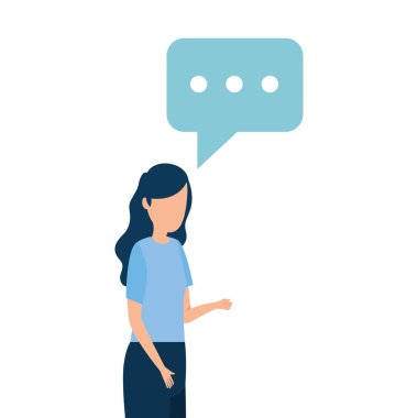 İzole edilmiş iş kadını avatar vektör tasarımı