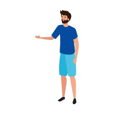 Genç adam avatar karakter simgesi