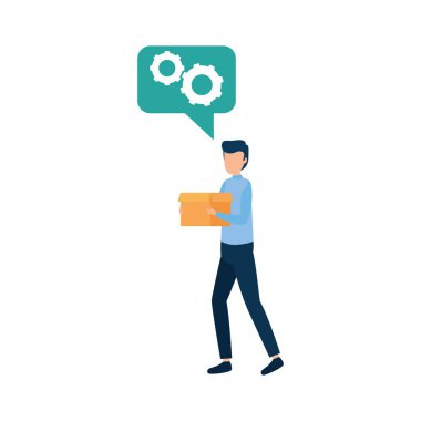 İzole edilmiş iş adamı avatar vektör tasarımı