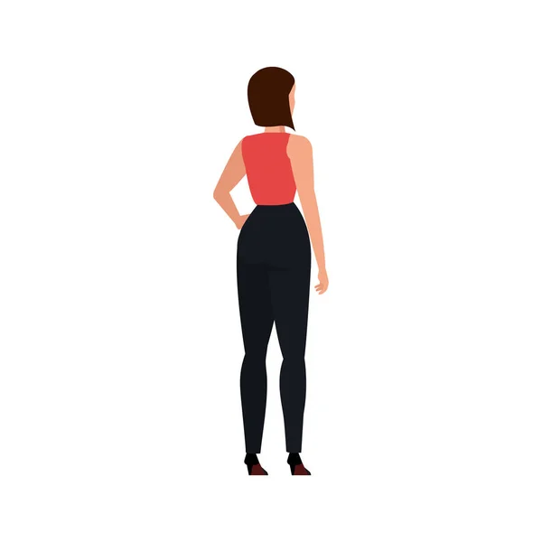 Retour entreprise femme élégant avatar caractère — Image vectorielle
