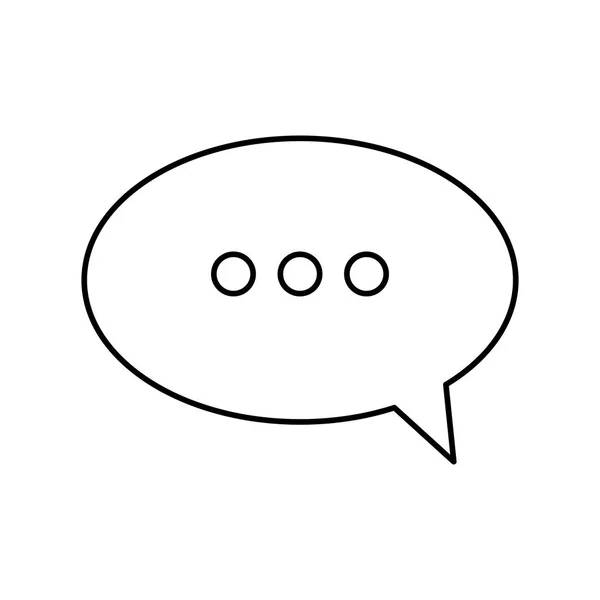 Spraakbel lijn stijl pictogram — Stockvector