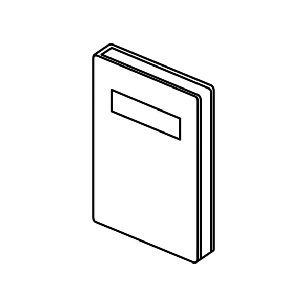 Diario de cuaderno icono de estilo de línea de documento — Vector de stock