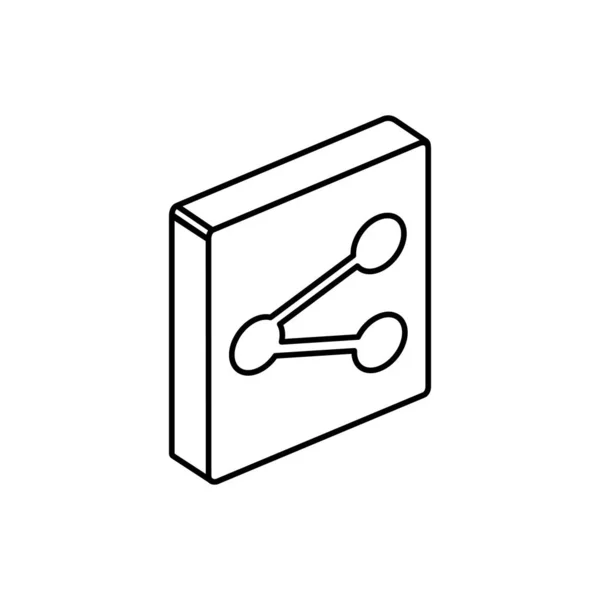 Isolated isometric share icon vector design — ストックベクタ