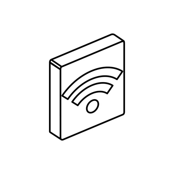 Isolé isométrique wifi icône vectoriel design — Image vectorielle