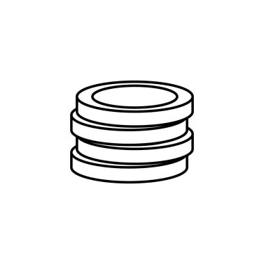 Ayrı sikkeler ikon vektör tasarımı