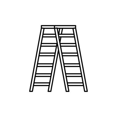 İzole merdiven ikon vektör tasarımı