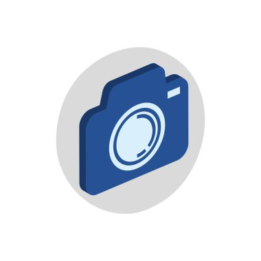 İzole edilmiş izometrik kamera vektör tasarımı