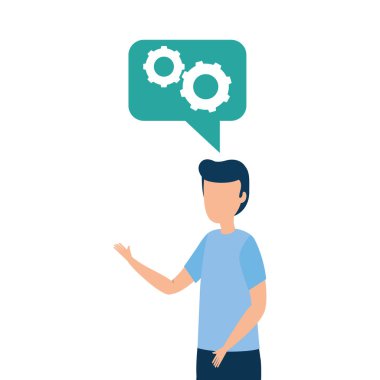 İzole edilmiş iş adamı avatar vektör tasarımı