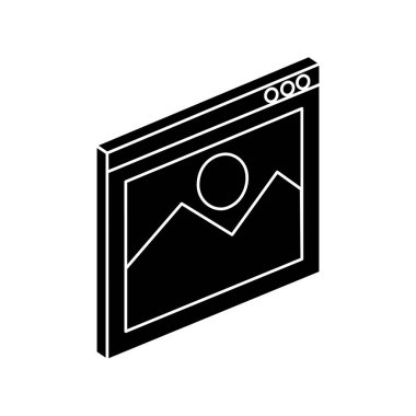 Resim dosya simgesinin silueti izole edilmiş simge