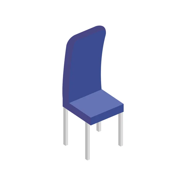 Fa szék bútorok elszigetelt ikon — Stock Vector