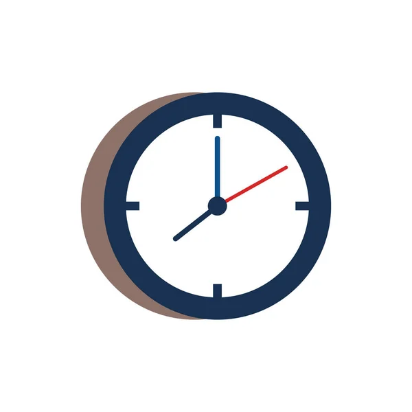 Reloj pared tiempo aislado icono — Vector de stock