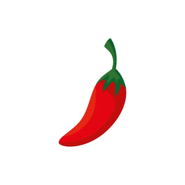 Chili pepper fresh vegetable isolated icon — ストックベクタ