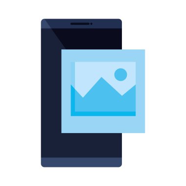 Resim dosyası izole edilmiş akıllı telefon aygıtı