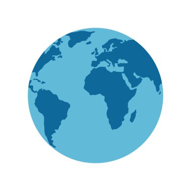 İzole edilmiş dünya küresi vektör tasarımı