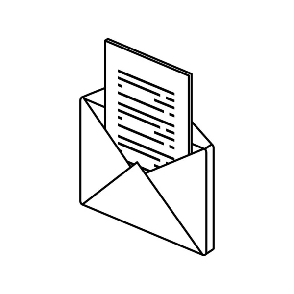 Envelope mail communication line style icon — ストックベクタ