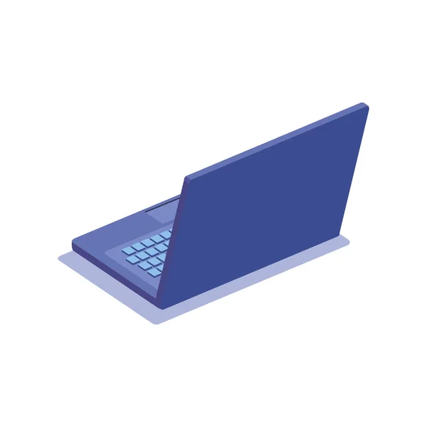 Laptop komputer urządzenie izolowane ikona — Wektor stockowy