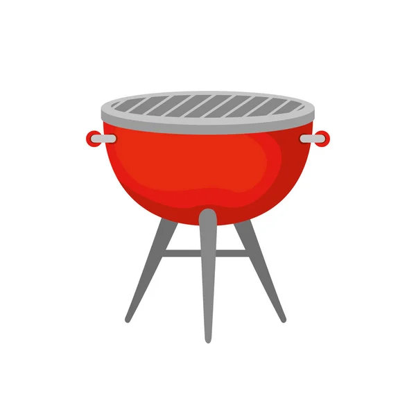 Four équipement barbecue icône isolée — Image vectorielle