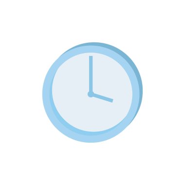 İzole edilmiş saat simgesi vektör tasarımı