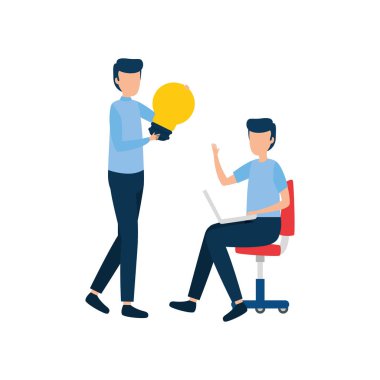 İzole edilmiş şirket işadamları vektör tasarımı