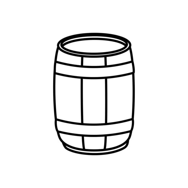 Diseño aislado de vectores de barril de cerveza — Archivo Imágenes Vectoriales