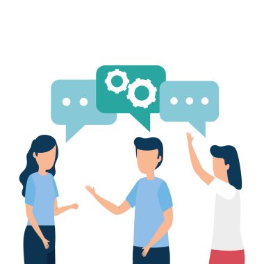 İzole edilmiş şirket işadamları vektör tasarımı