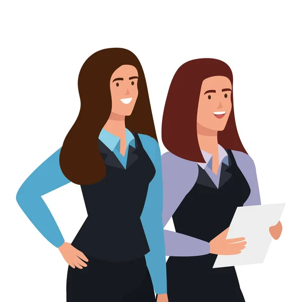 Business women elegant avatar character — Stock Vector