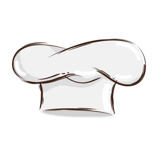 Hoed chef-kok accessoire geïsoleerd pictogram — Stockvector