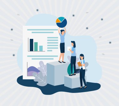 İş analizi istatistik vektör tasarımı