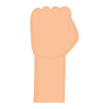 El insan yumruk izole simgesi