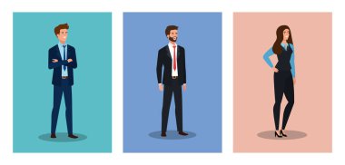 iş insanlar avatar karakter grubu