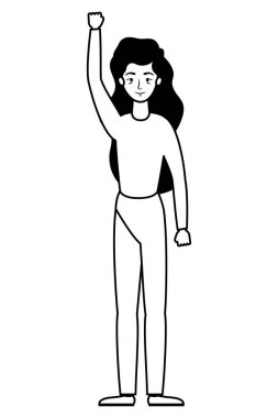 Genç kadın avatar karakter simgesi