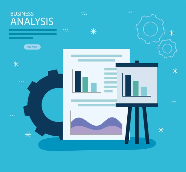Business analysis statistics vector design — Stock Vector