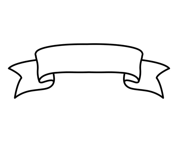 Fita moldura decoração ícone isolado — Vetor de Stock