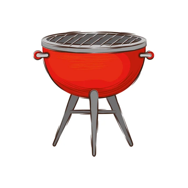 Oven barbecue apparatuur geïsoleerd pictogram — Stockvector