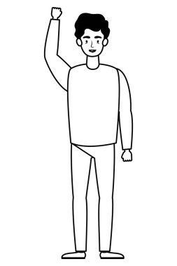 Genç adam avatar karakter simgesi