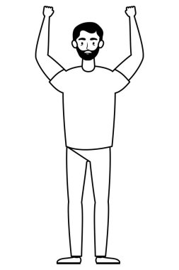 Sakallı genç adam Avatar karakteri