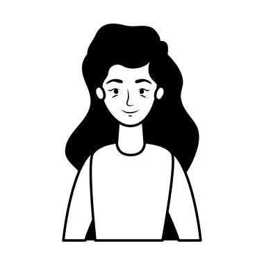 Genç kadın avatar karakter simgesi