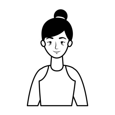 Genç kadın avatar karakter simgesi