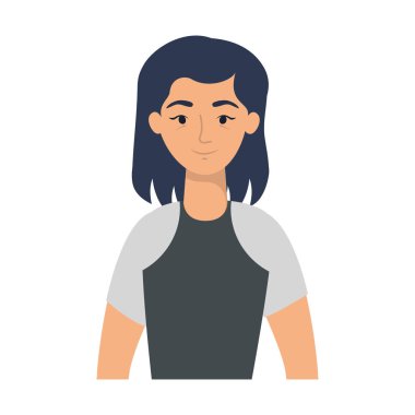 Genç kadın avatar karakter simgesi