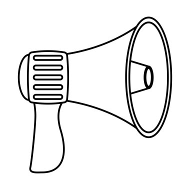 megafon ses aygıtı izole edilmiş simge