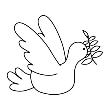 Zeytin dalıyla uçan güvercin