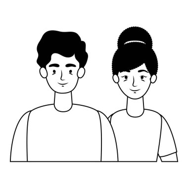 Genç aşıklar çift karakterler